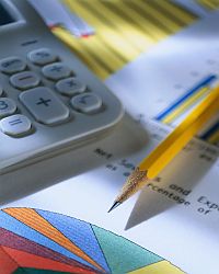 Calculator and Pencil